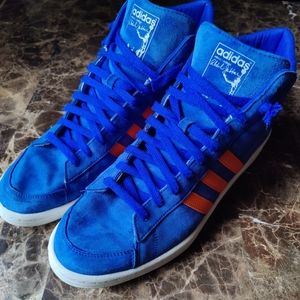 Adidas Kareem Abdul-Jabbar Blue Suede Orange HI Sz 13  NY Knicks